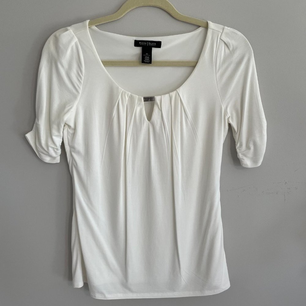WHBM Half Sleeve White Tee